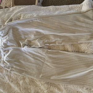 Lucy Paris Beige Striped Pants